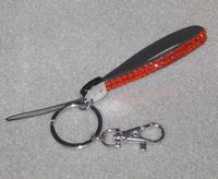 Orange Crystal Wrist Strap for Keys or Cell Phone